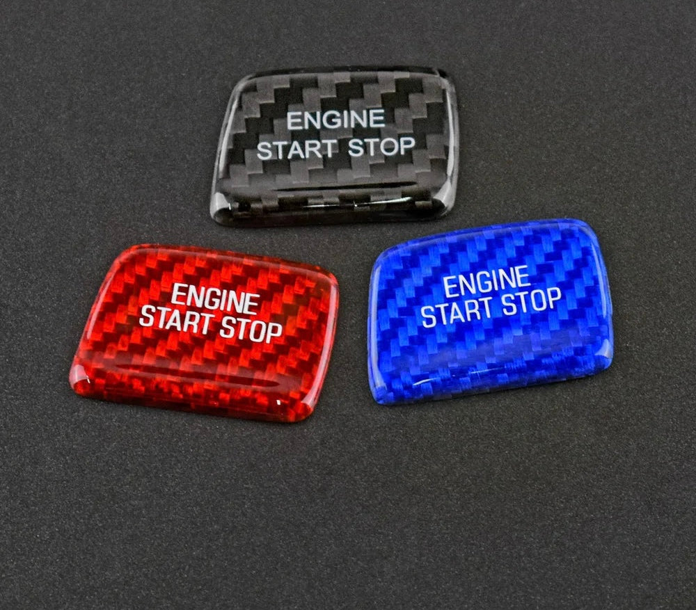 CARBON FIBER START STOP BUTTON COVER FOR 2016 - 2024 CAMARO | 2014 - 2019 CORVETTE