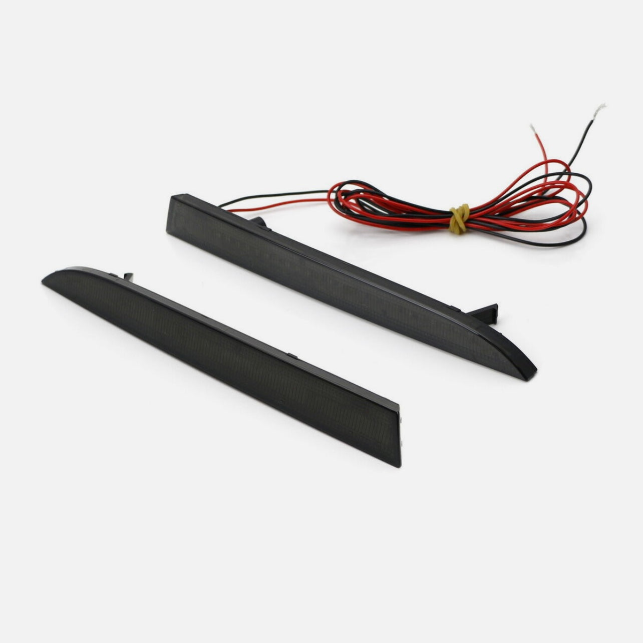 SMOKED LENS RED LED REAR BUMPER REFLECTOR LIGHTS for 2016-2024 CHEVROLET CAMARO