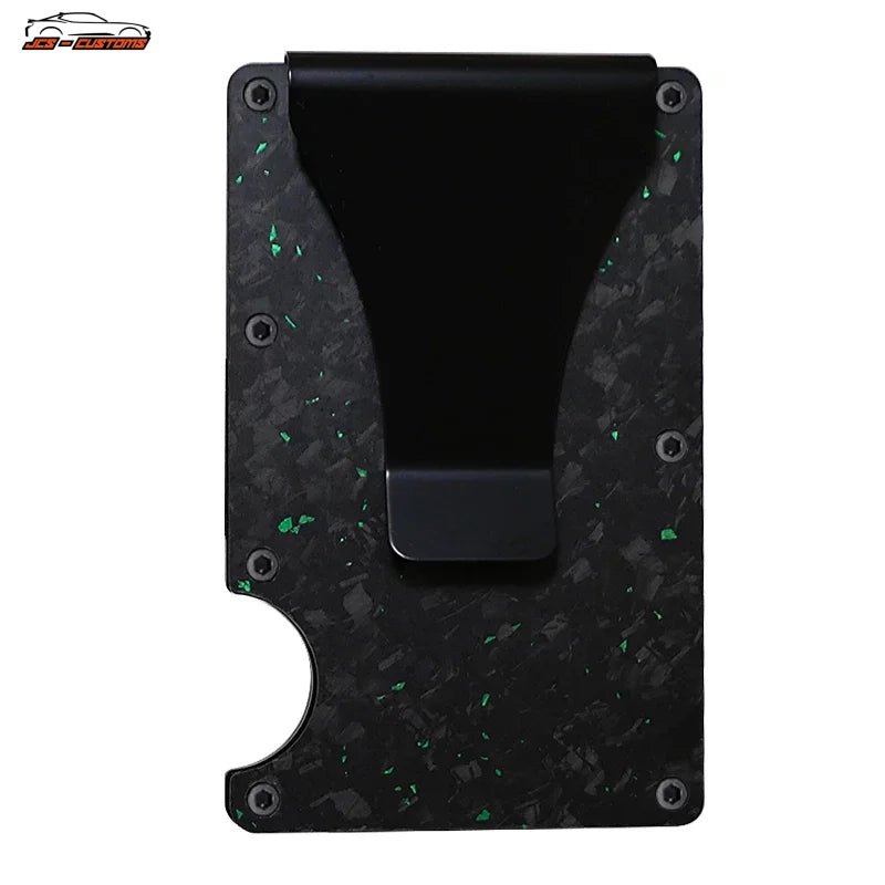 SLIM SOLID COLOR/FORGED CARBON FIBER MINIMALIST WALLET | RFID BLOCKING