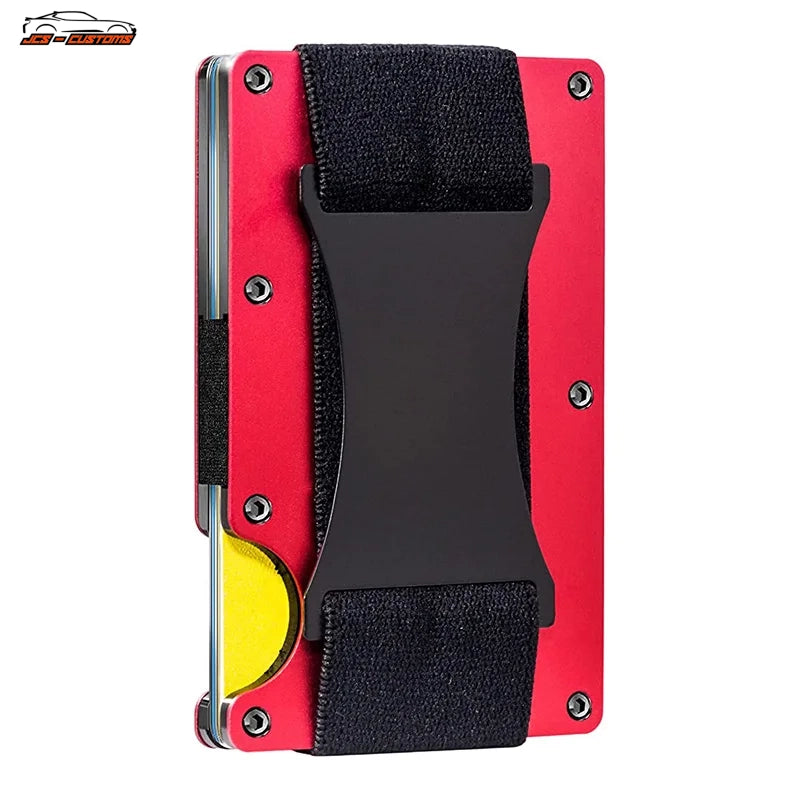SLIM SOLID COLOR/FORGED CARBON FIBER MINIMALIST WALLET | RFID BLOCKING