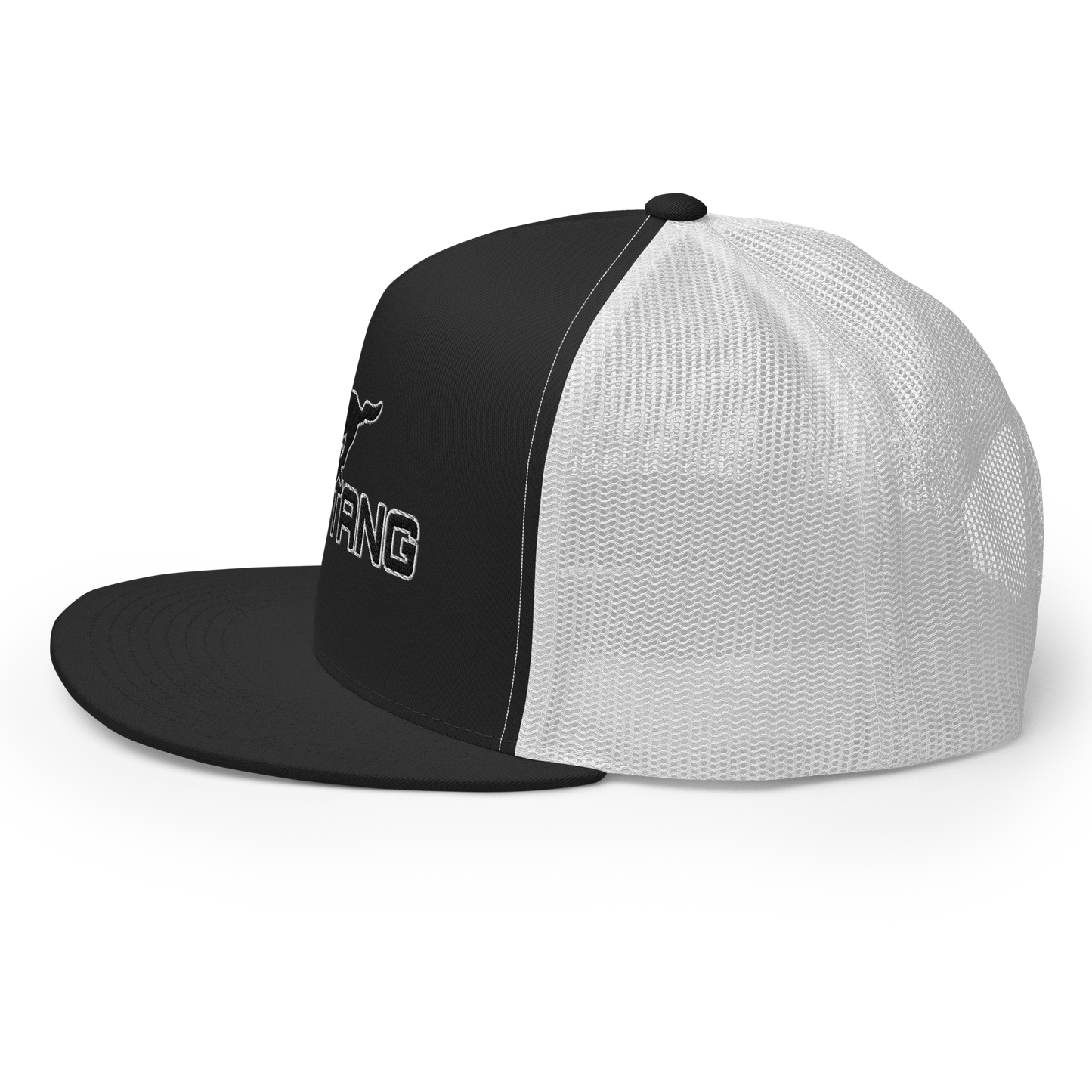 MUSTANG LOGO AND SCRIPT TRUCKER HAT