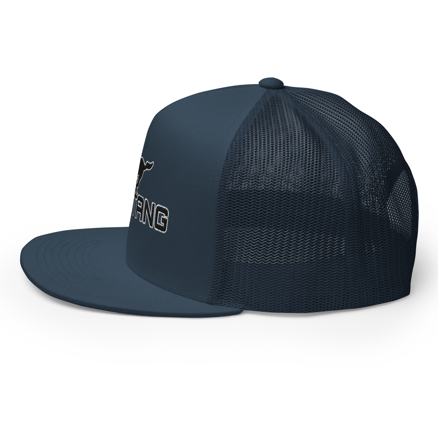 MUSTANG LOGO AND SCRIPT TRUCKER HAT