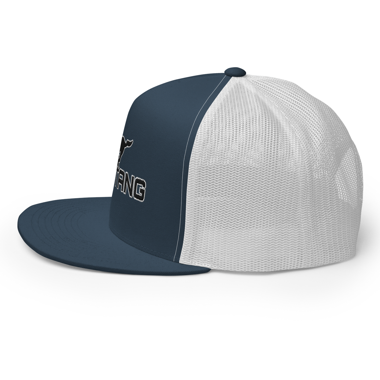 MUSTANG LOGO AND SCRIPT TRUCKER HAT