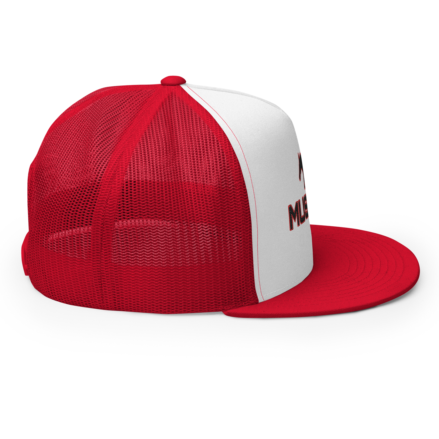 MUSTANG LOGO AND SCRIPT TRUCKER HAT