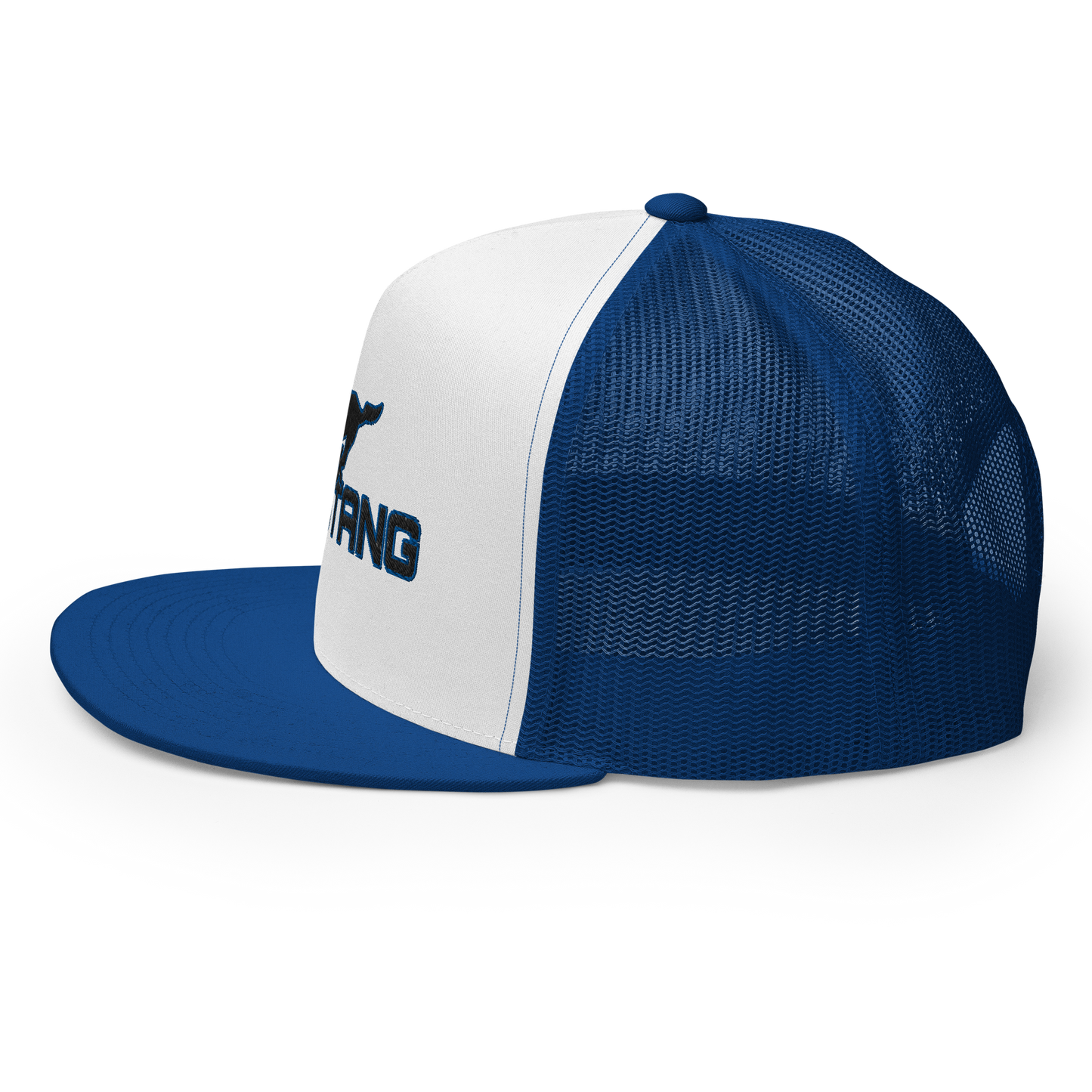 MUSTANG LOGO AND SCRIPT TRUCKER HAT