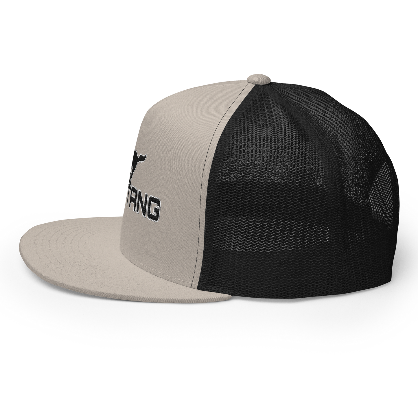 MUSTANG LOGO AND SCRIPT TRUCKER HAT