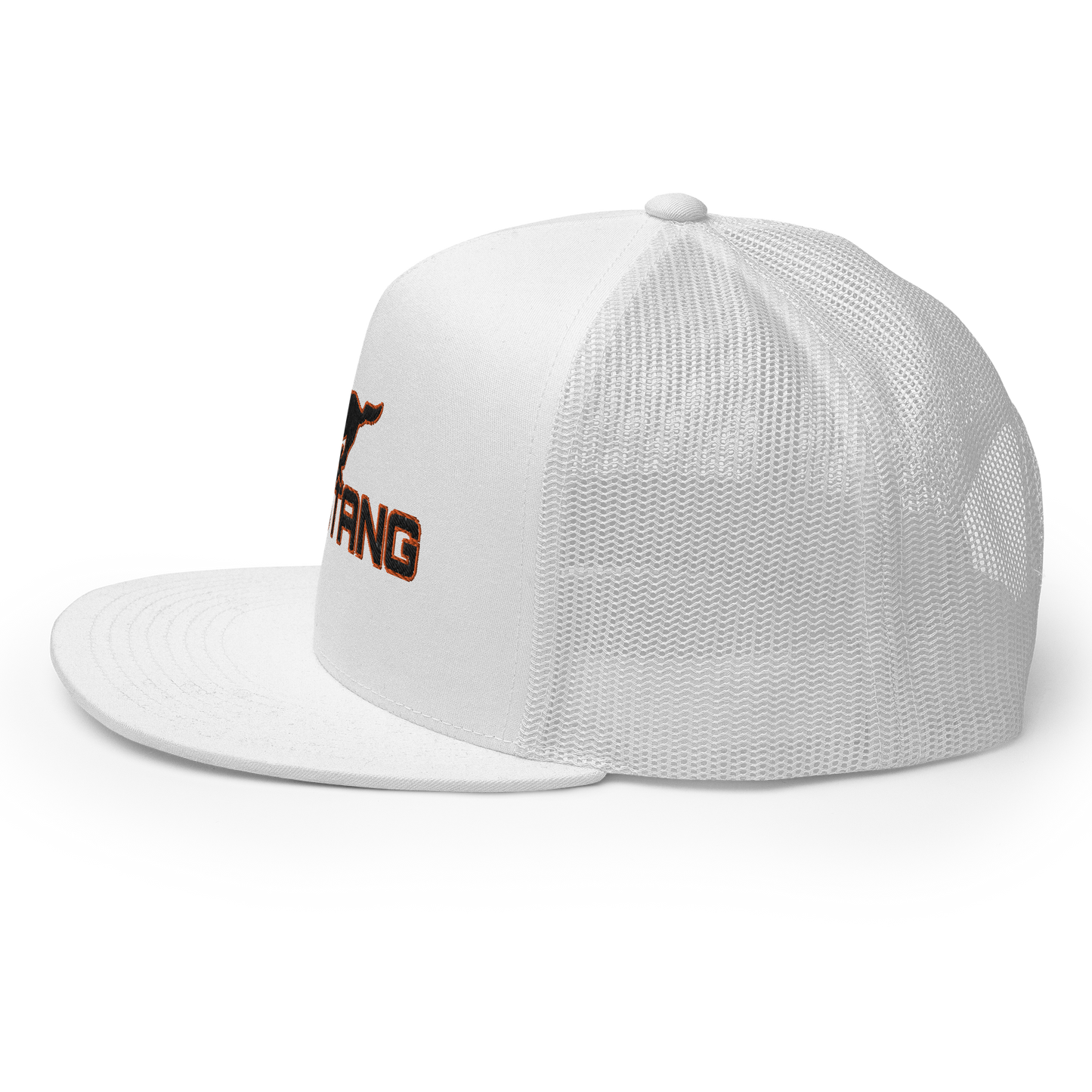 MUSTANG LOGO AND SCRIPT TRUCKER HAT