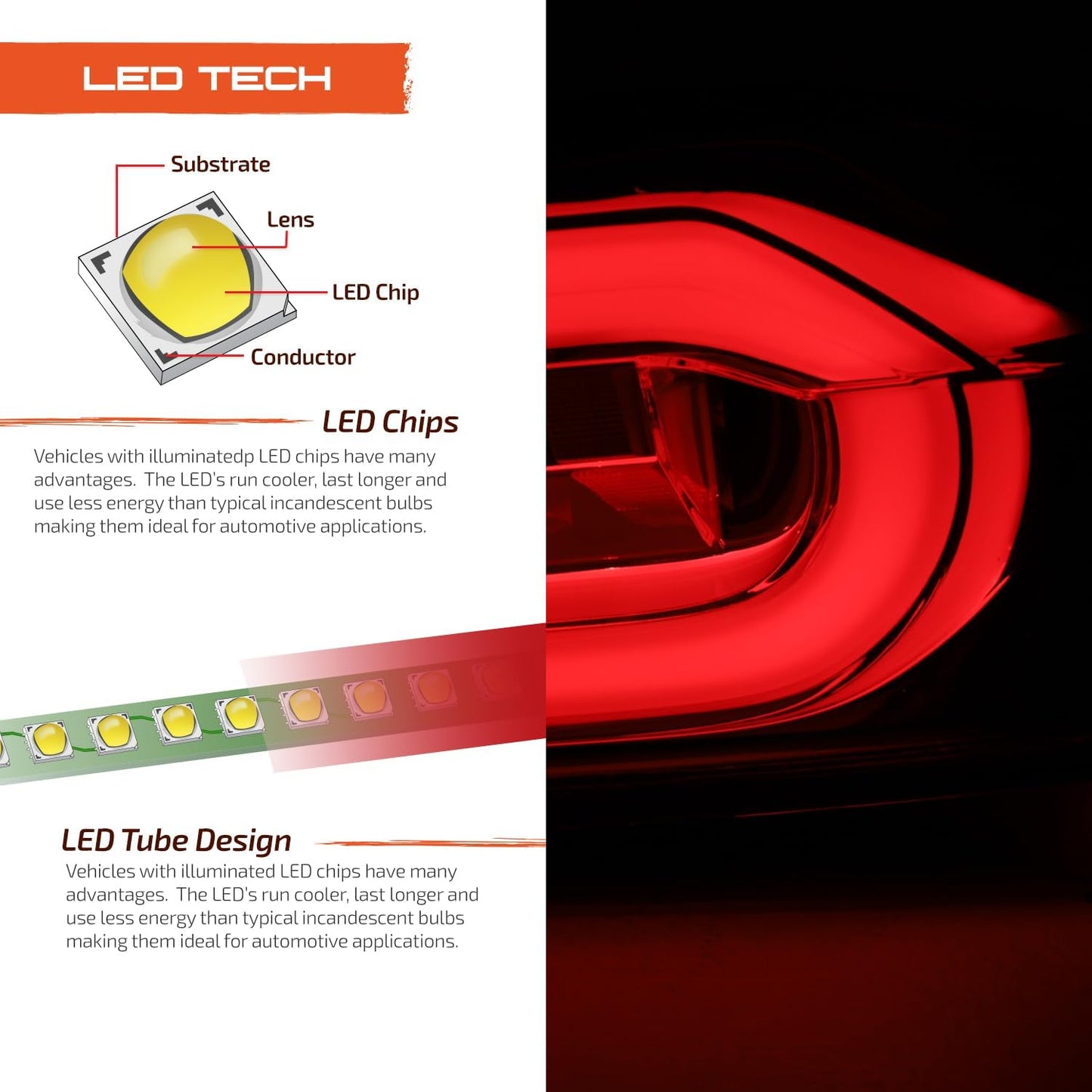 2016 - 2018 CAMARO JCS - CUSTOMS LED TAIL LIGHTS