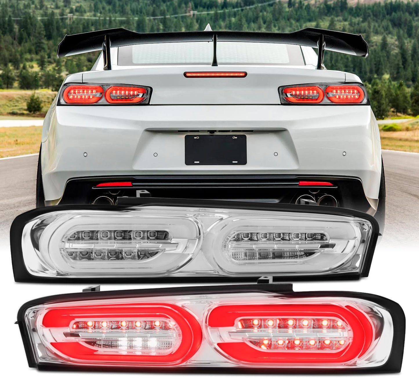 2016 - 2018 CAMARO JCS - CUSTOMS CHROME SEQUENTIAL TAIL LIGHTS