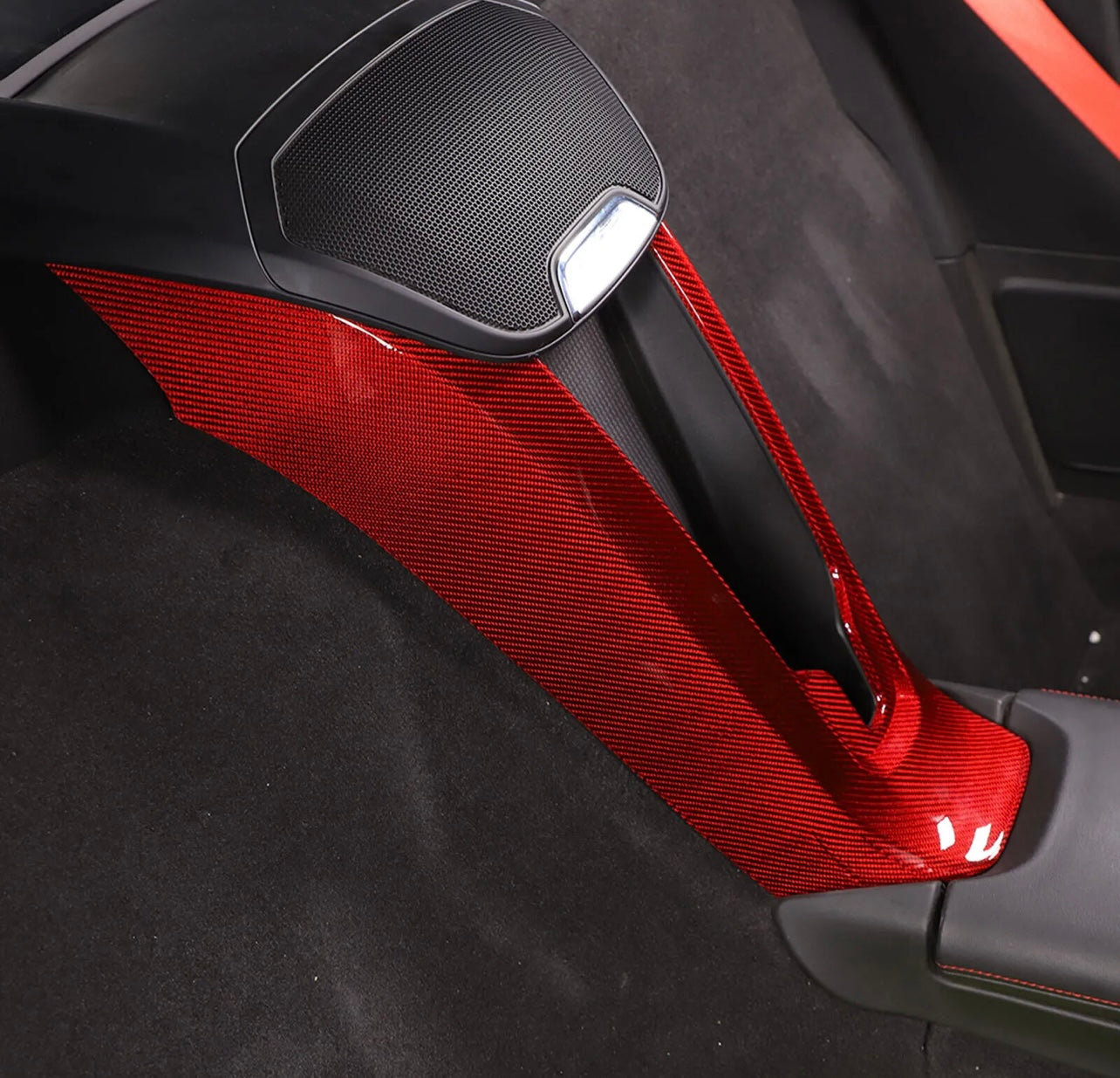 C8 Corvette Carbon Fiber Rear Waterfall Compartment Cover