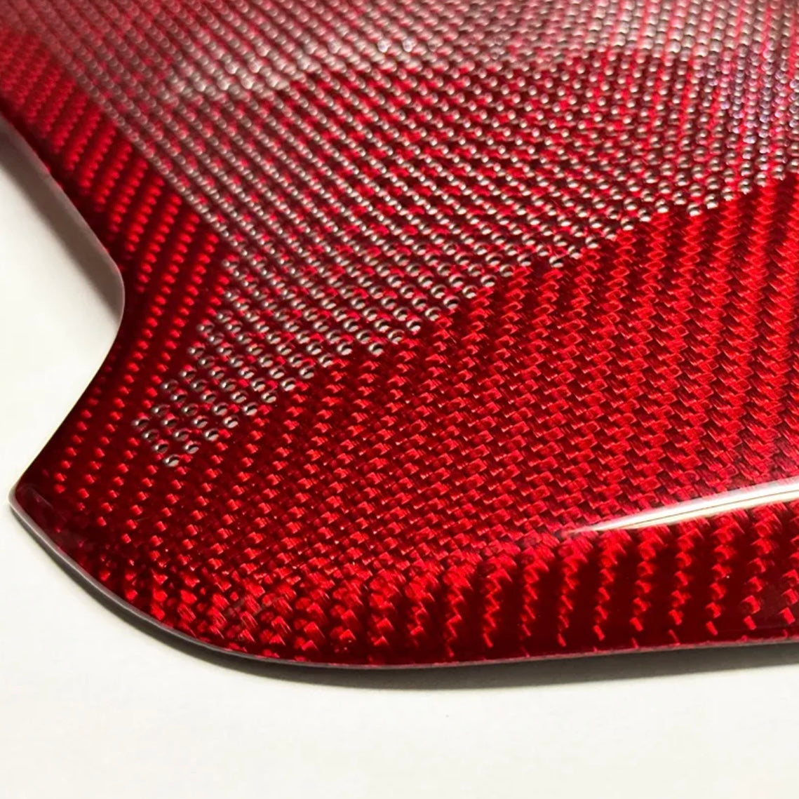 C8 CORVETTE RED CARBON FIBER REAR WATERFALL AND SUBWOOFER COVER KIT