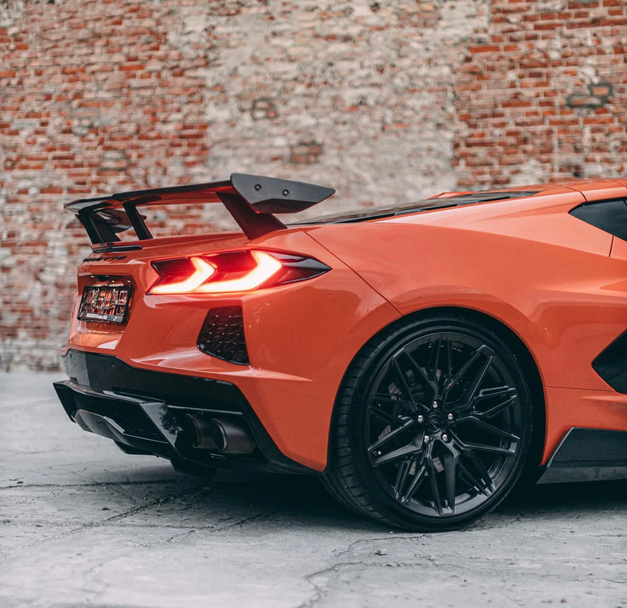 2020-2025 C8 CORVETTE HIGH WING SPOILER IN GLOSS BLACK