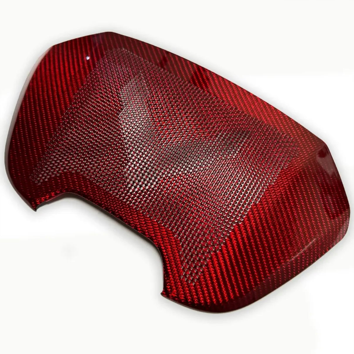 C8 CORVETTE RED CARBON FIBER REAR WATERFALL AND SUBWOOFER COVER KIT