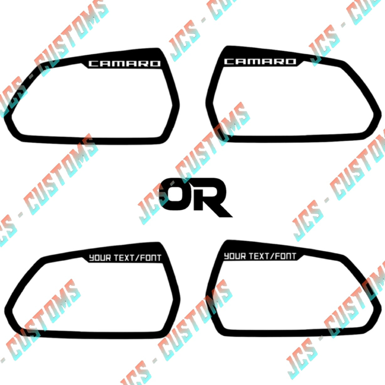 6TH GEN CAMARO SIDE MIRRORS VINYL *CUSTOMIZABLE*