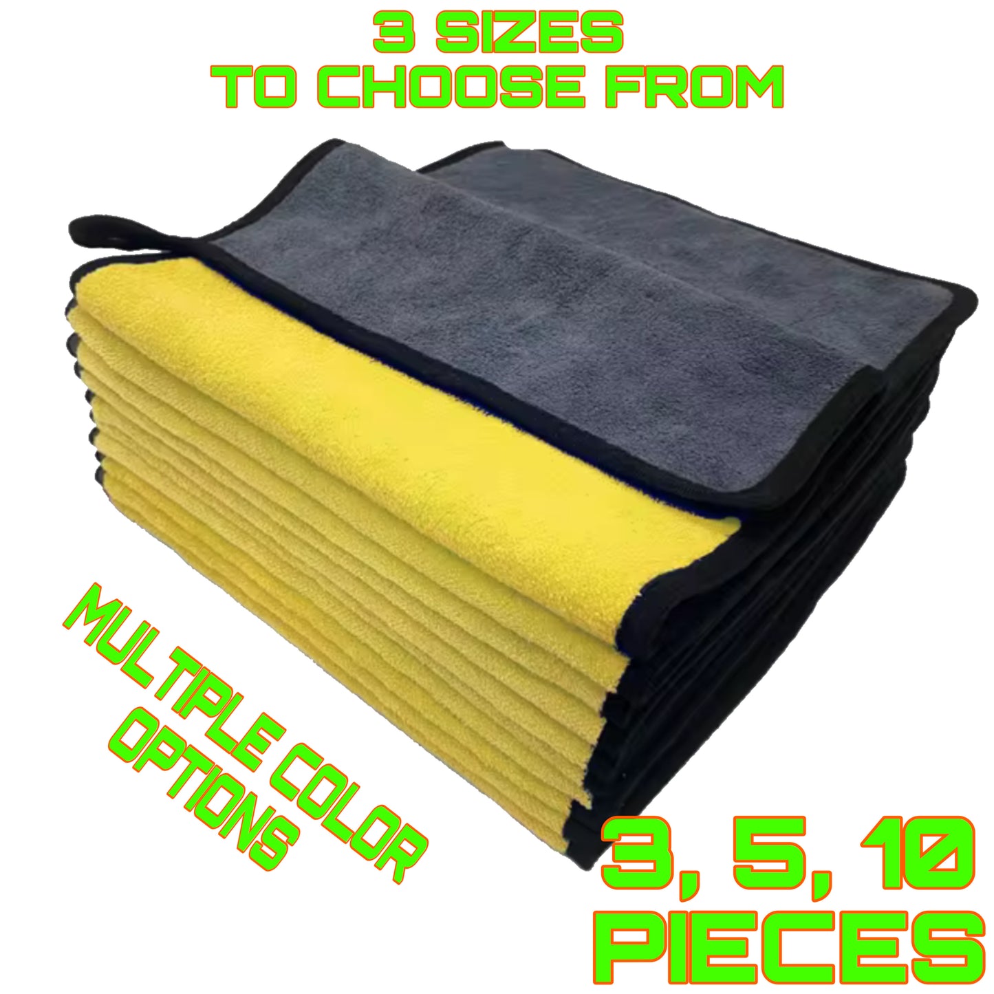 MICROFIBER TOWEL(S) *MULTIPLE SIZES AND COLOR OPTIONS*