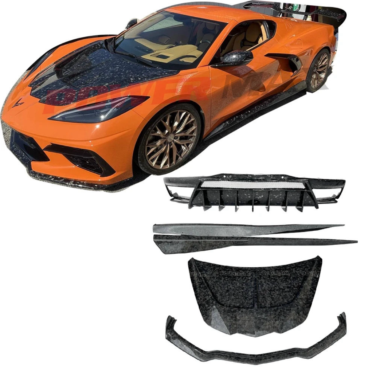 C8 CORVETTE FORGED CARBON FIBER BODY KIT PARTS
