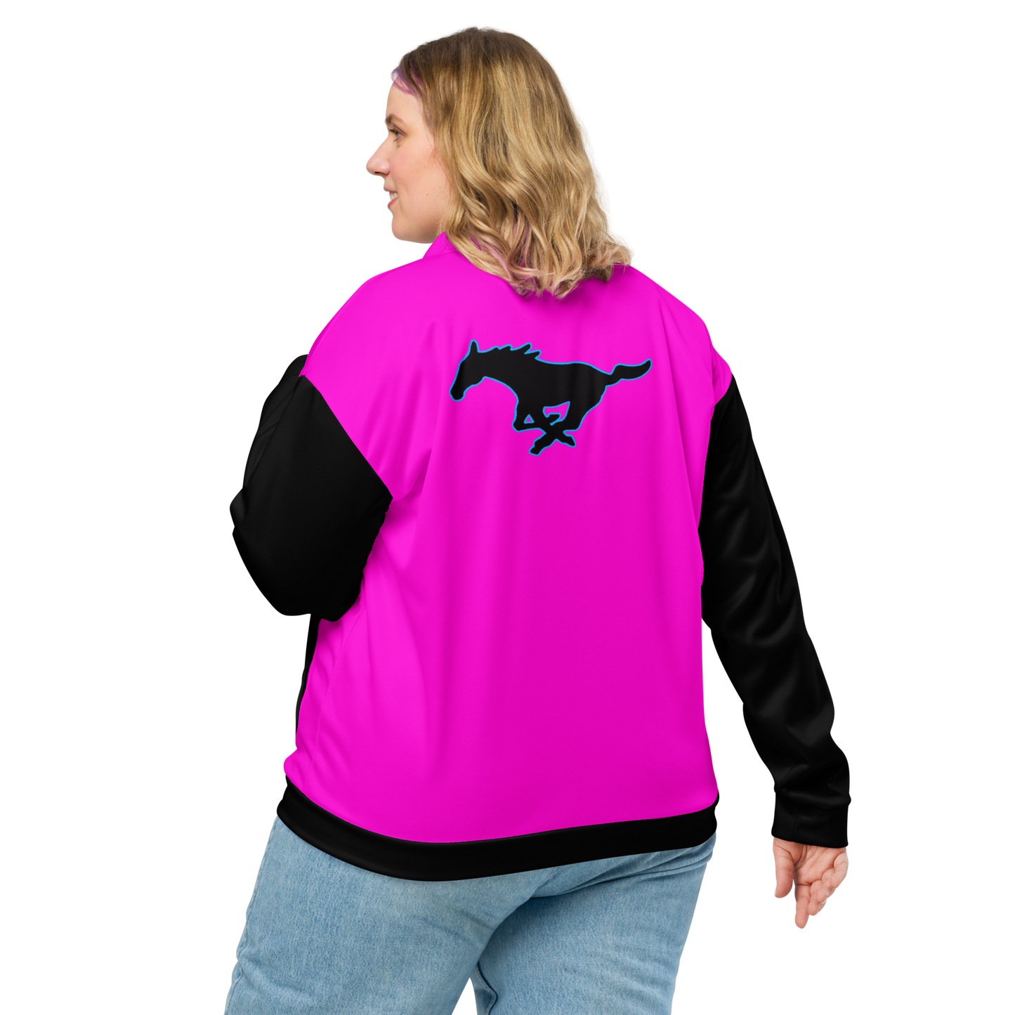 MUSTANG LOGO COTTON CANDY UNISEX BOMBER JACKET *LIMITED EDITION*