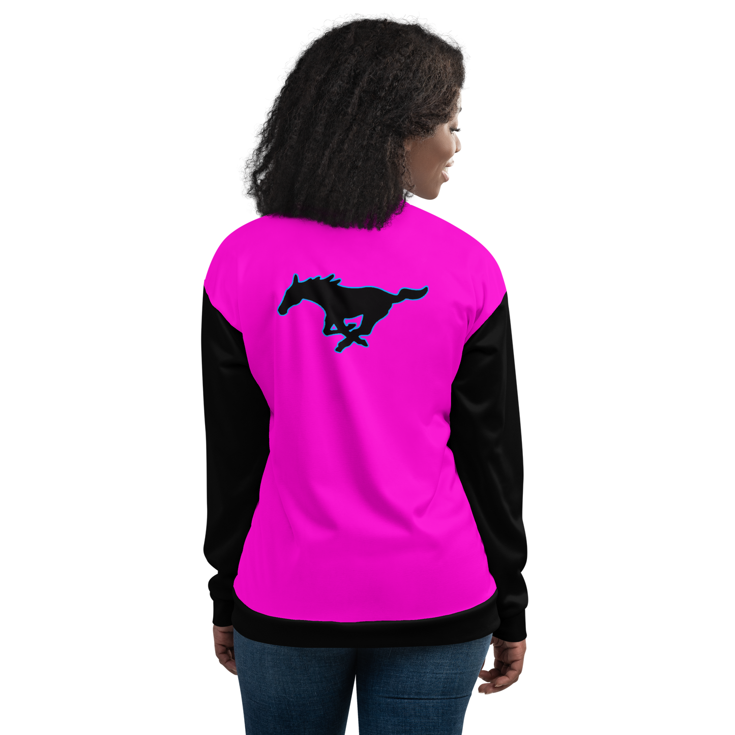 MUSTANG LOGO COTTON CANDY UNISEX BOMBER JACKET *LIMITED EDITION*