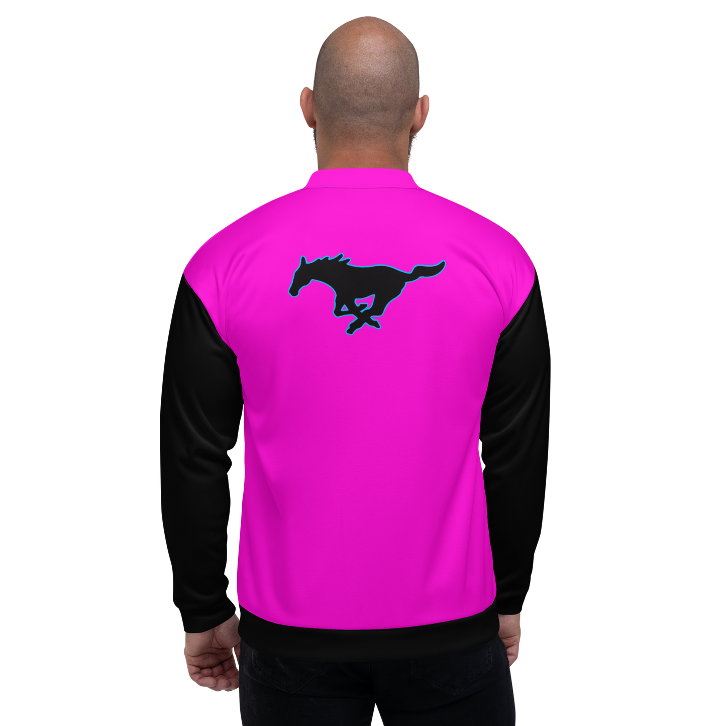 MUSTANG LOGO COTTON CANDY UNISEX BOMBER JACKET *LIMITED EDITION*