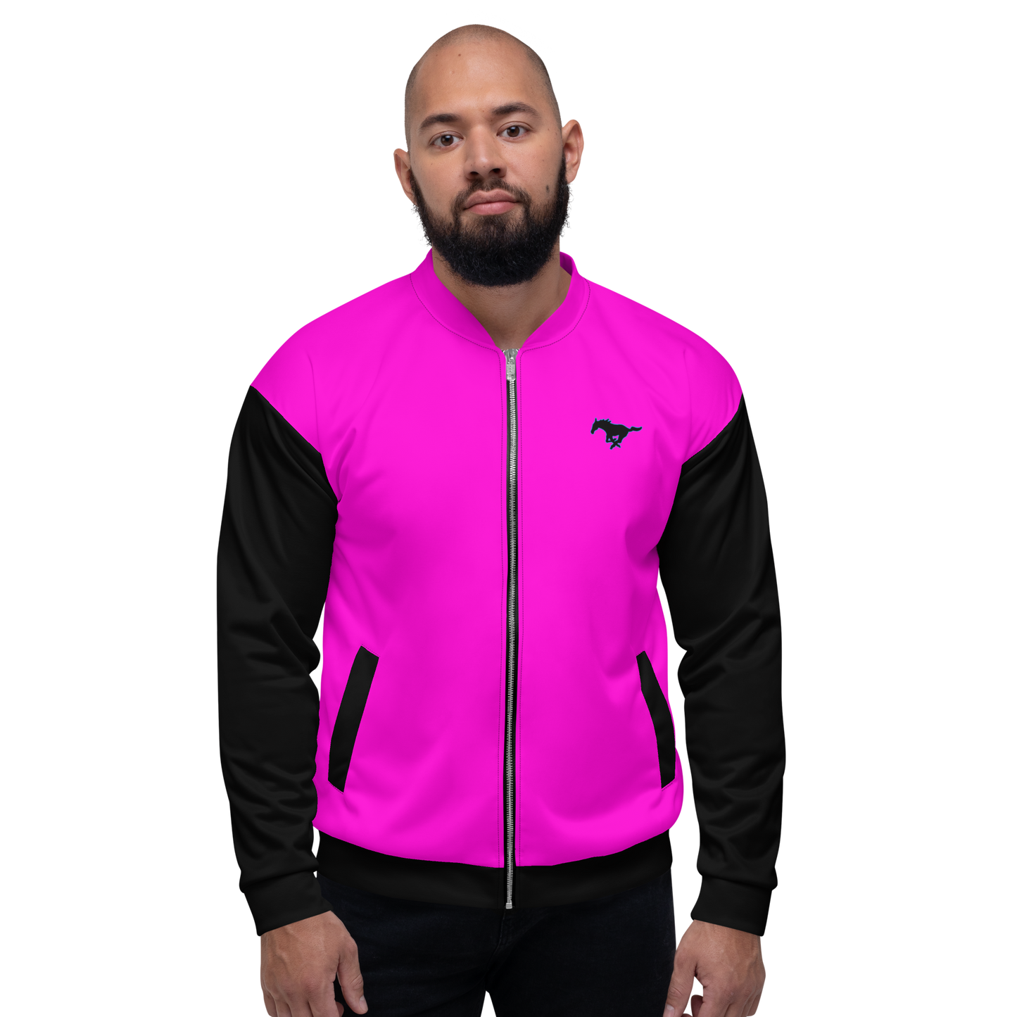 MUSTANG LOGO COTTON CANDY UNISEX BOMBER JACKET *LIMITED EDITION*