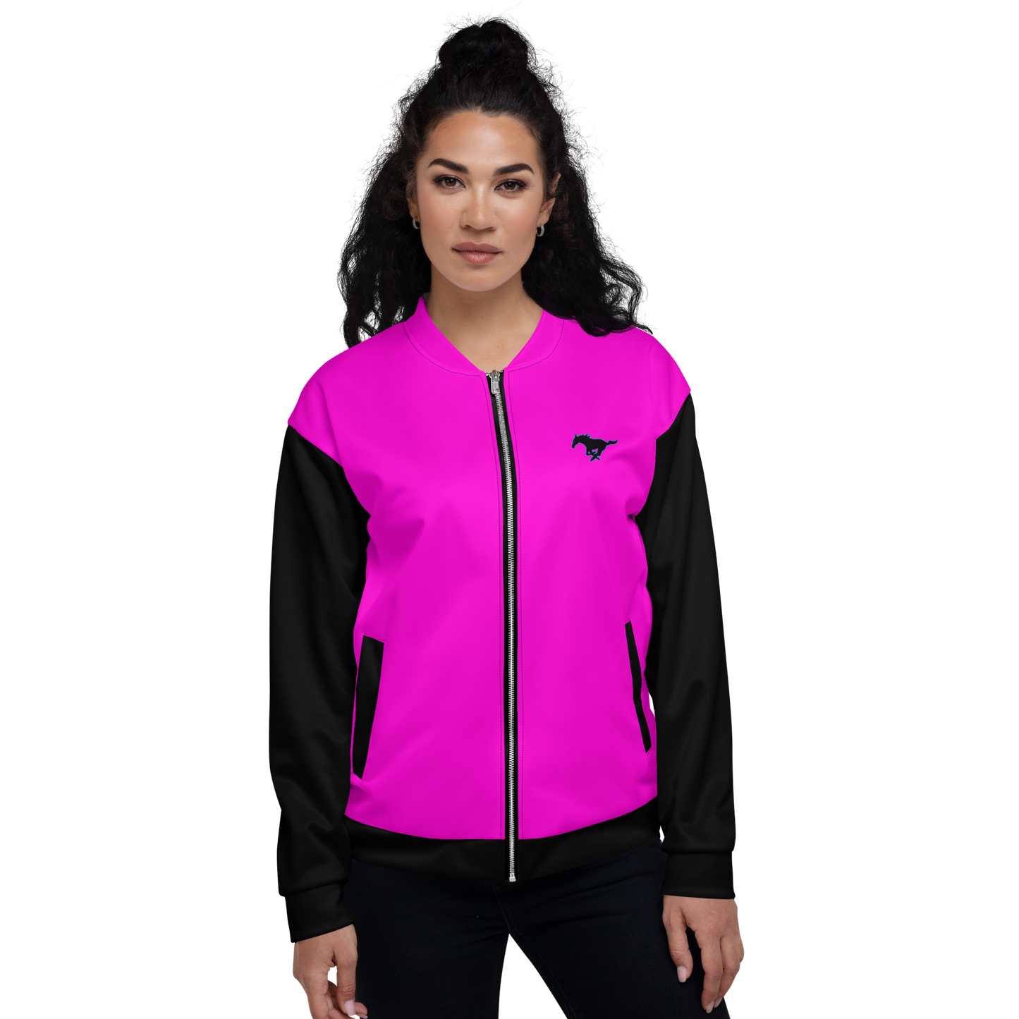 MUSTANG LOGO COTTON CANDY UNISEX BOMBER JACKET *LIMITED EDITION*