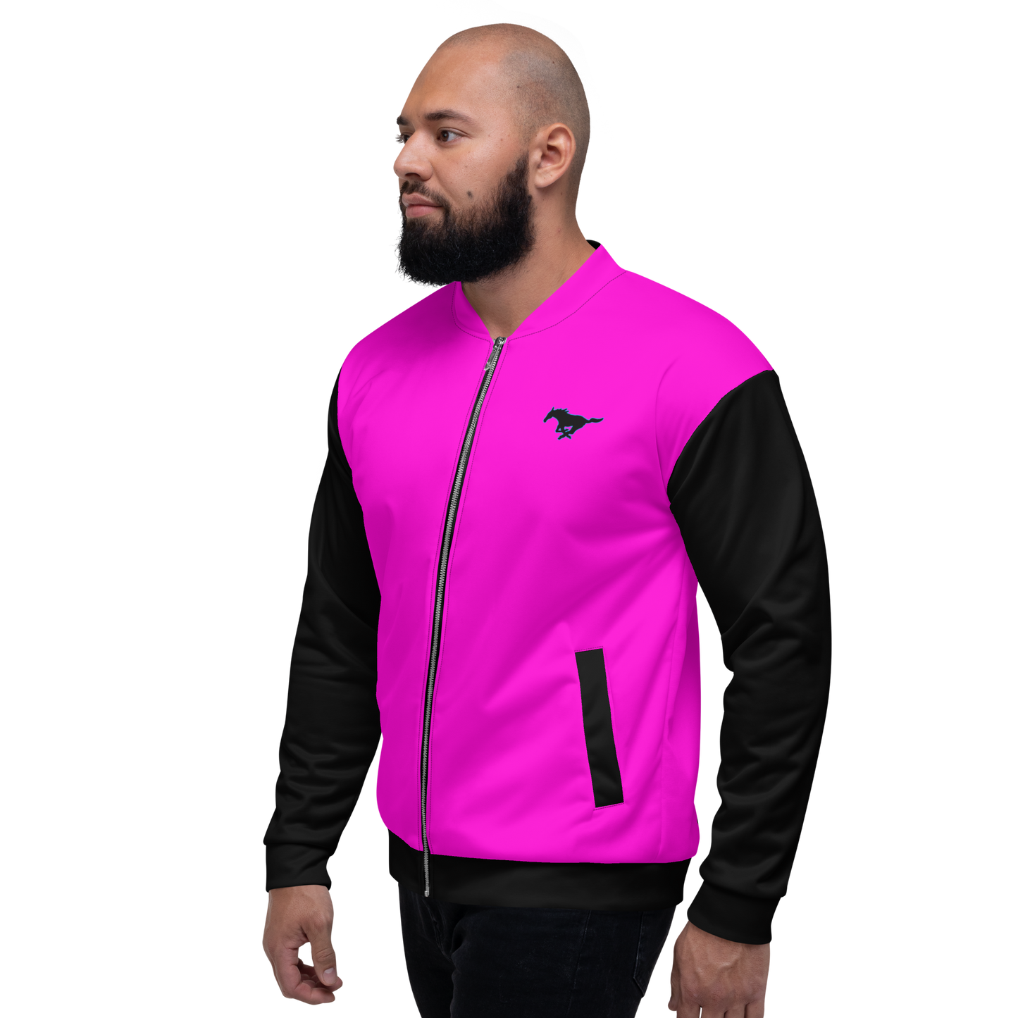MUSTANG LOGO COTTON CANDY UNISEX BOMBER JACKET *LIMITED EDITION*