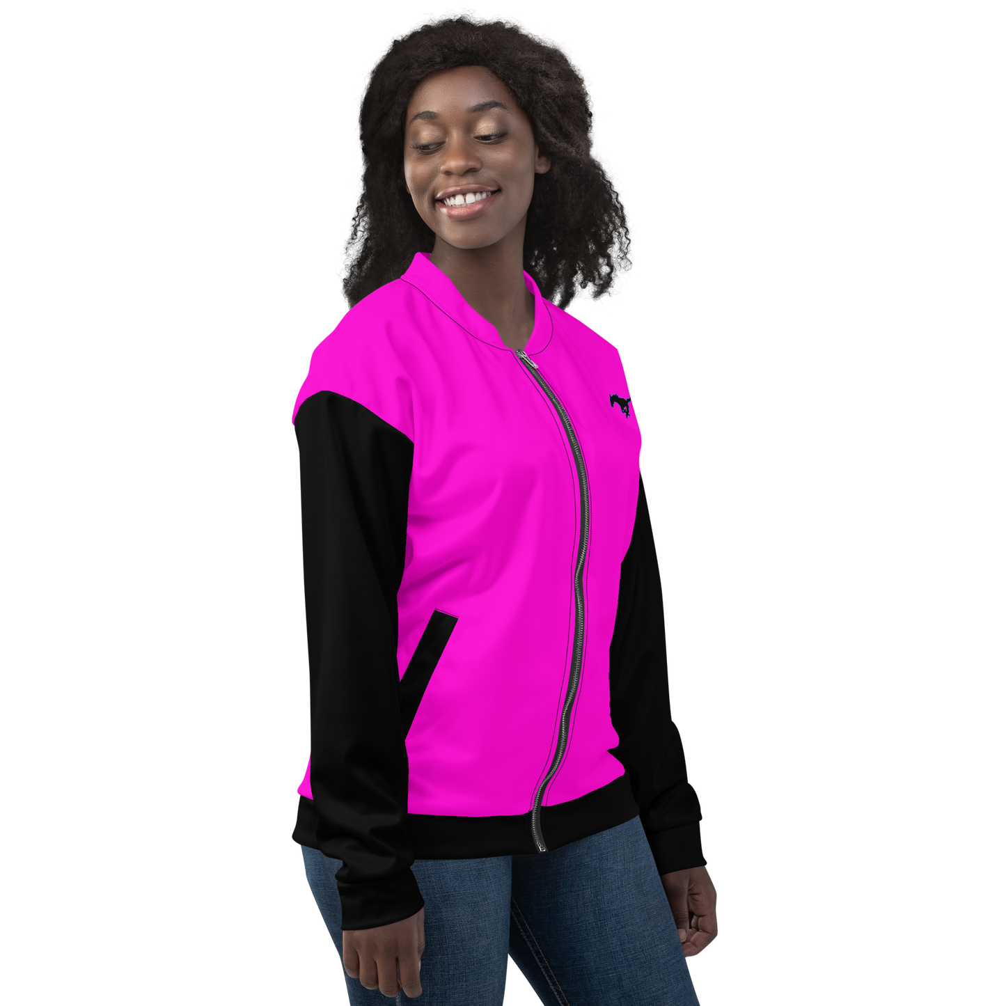 MUSTANG LOGO COTTON CANDY UNISEX BOMBER JACKET *LIMITED EDITION*