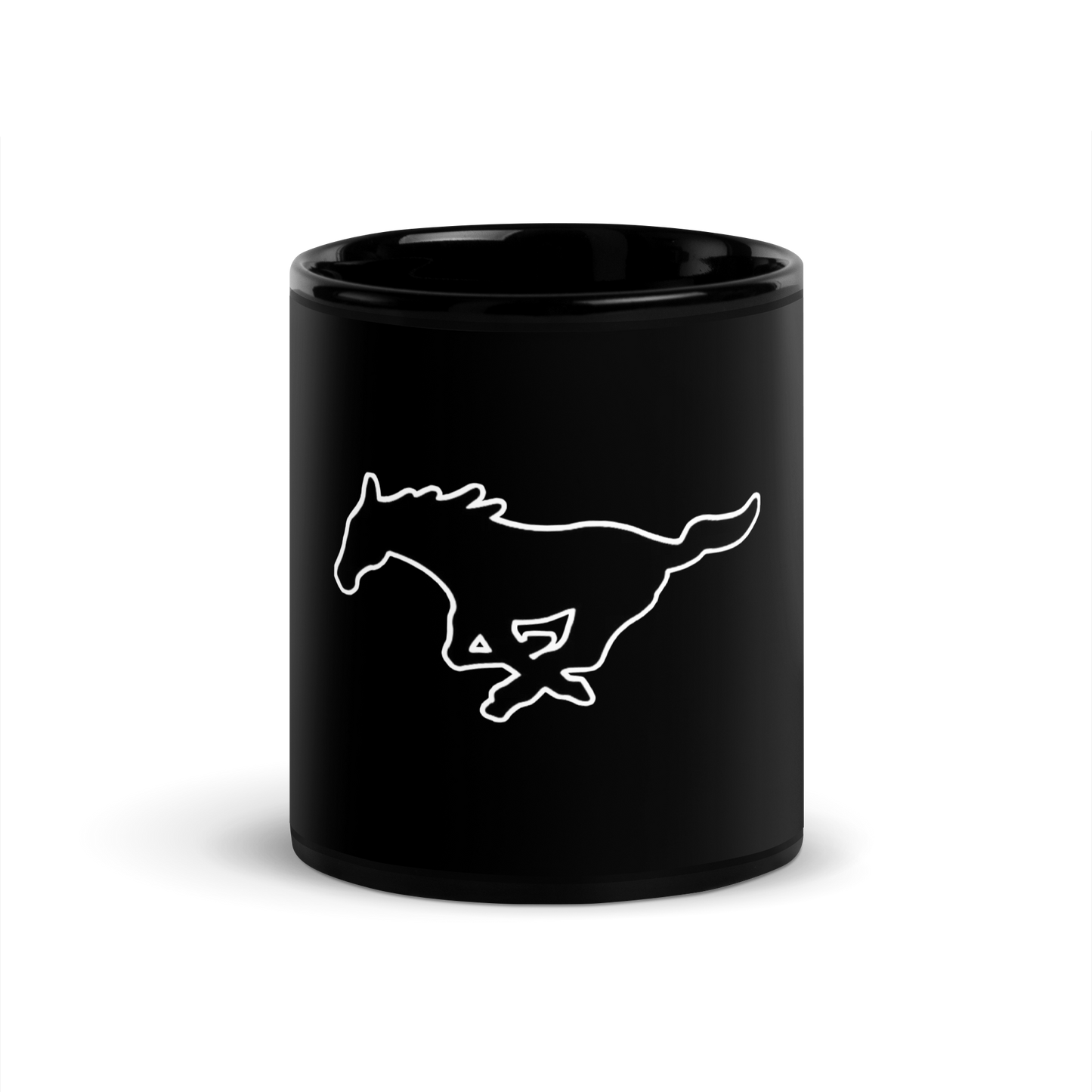 MUSTANG LOGO BLACK GLOSSY MUG