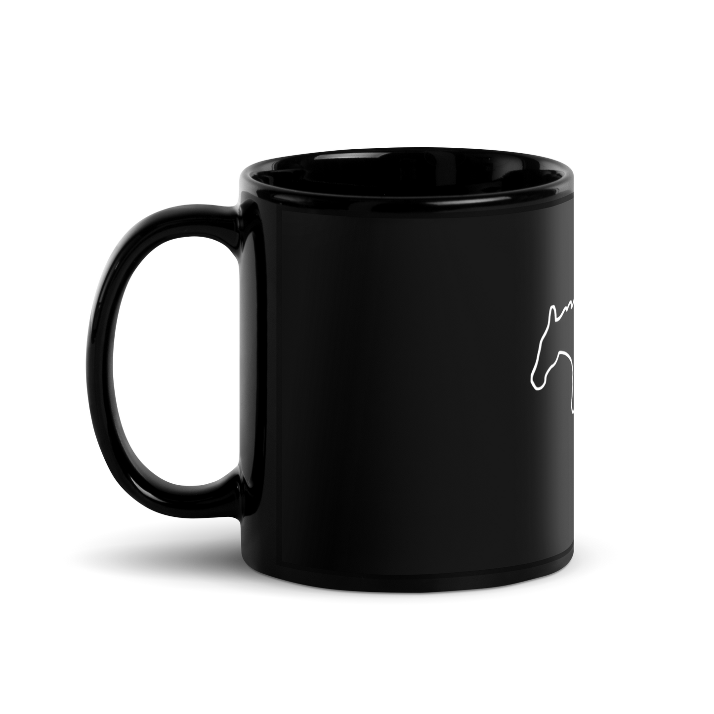 MUSTANG LOGO BLACK GLOSSY MUG