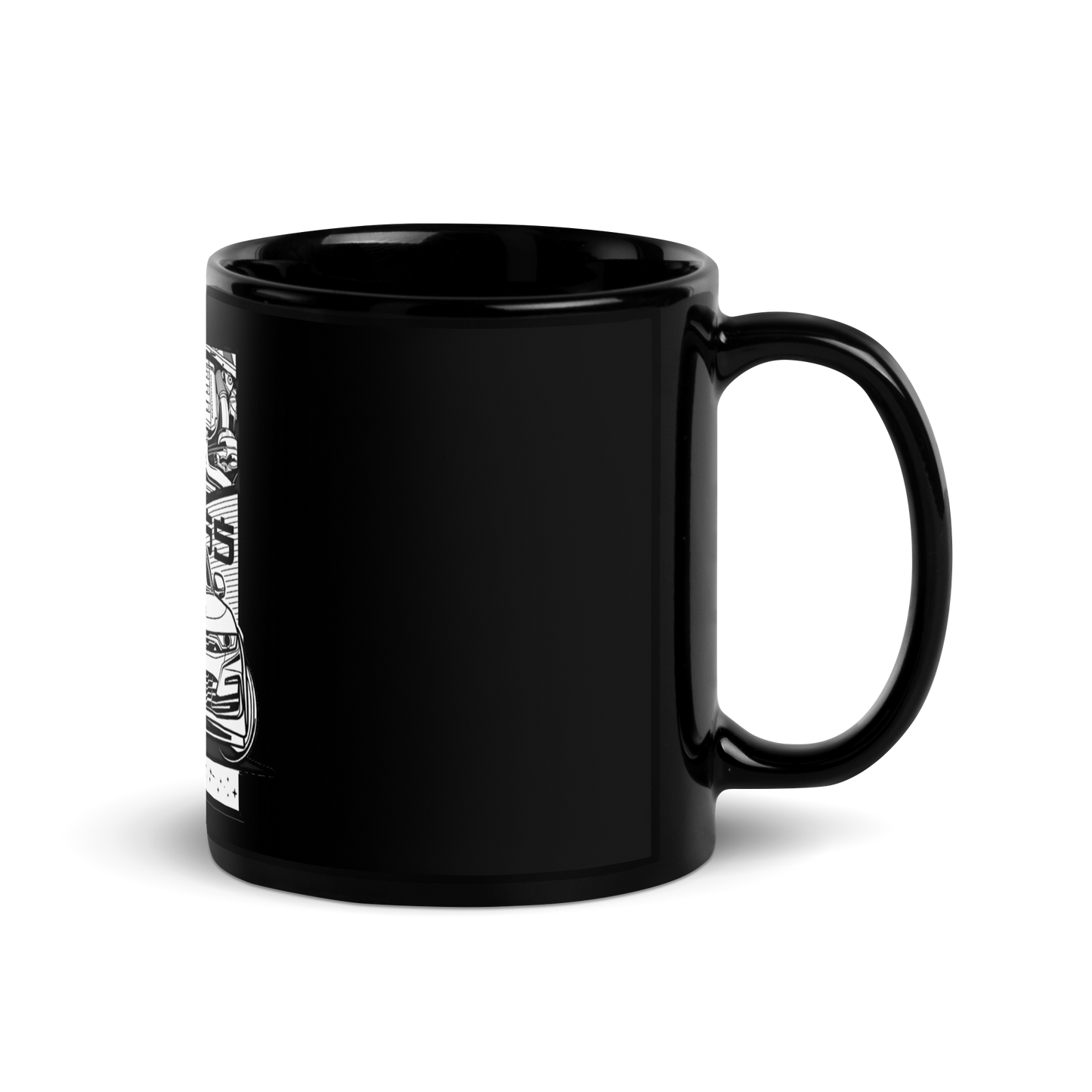 CAMARO SS COMIC STYLE BLACK GLOSSY MUG