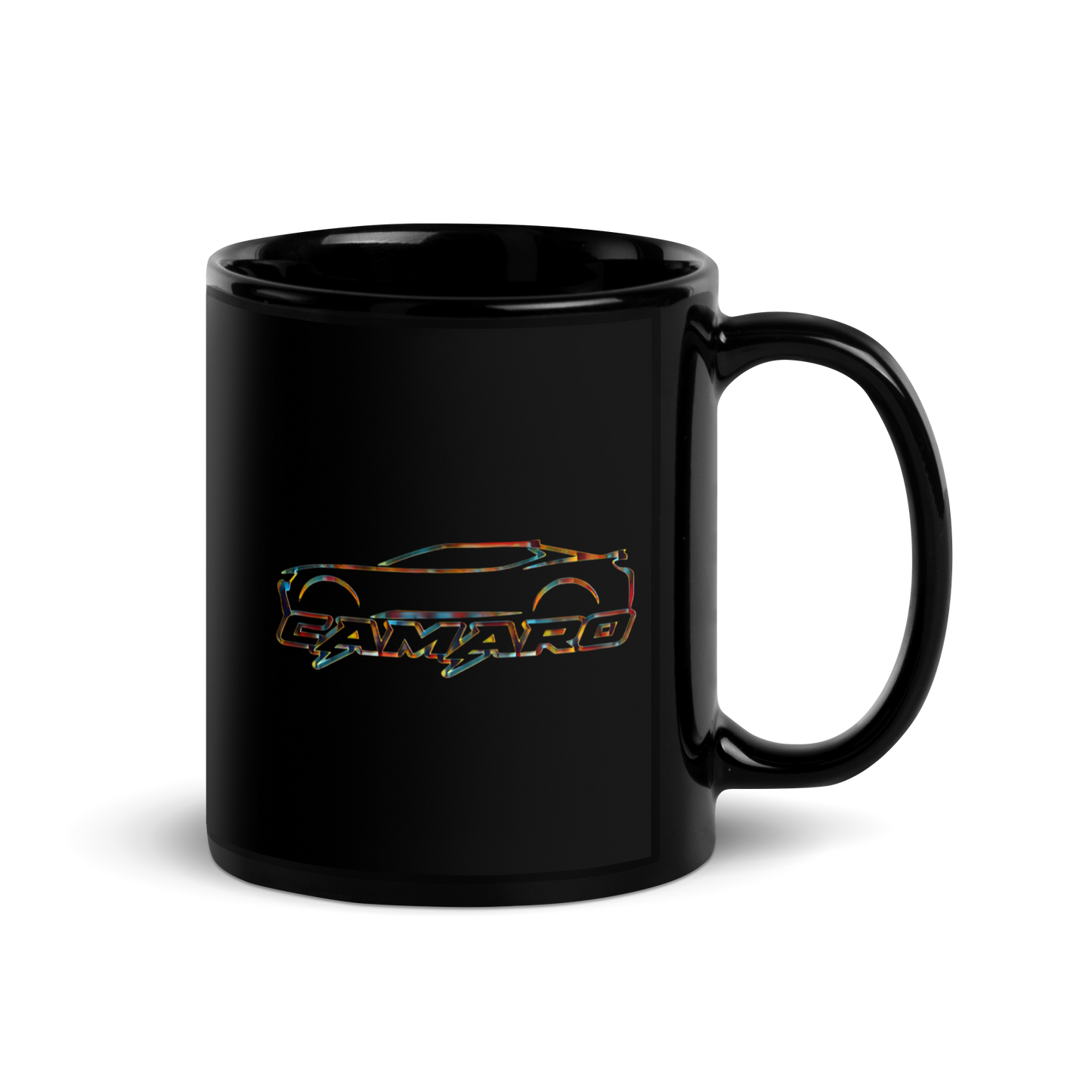 CAMARO LIGHTNING BOLT BLACK GLOSSY MUG