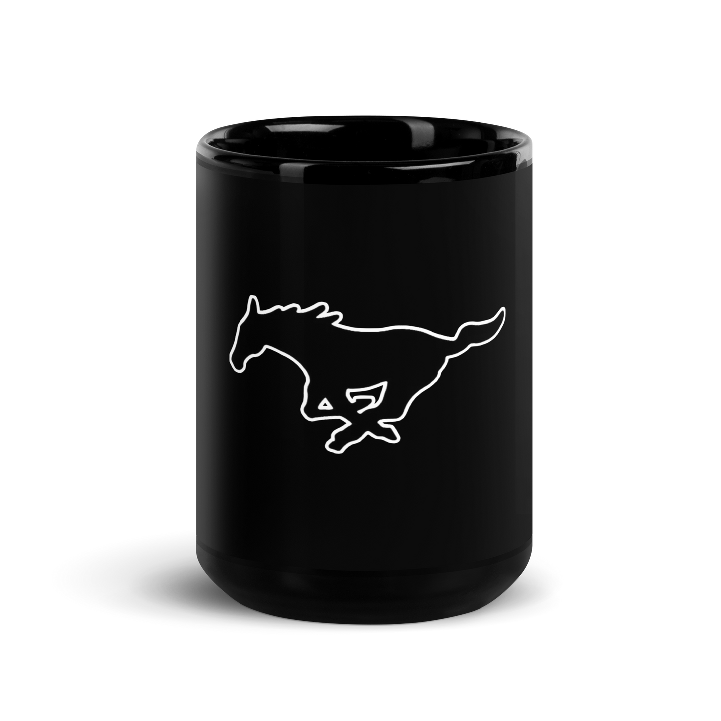MUSTANG LOGO BLACK GLOSSY MUG