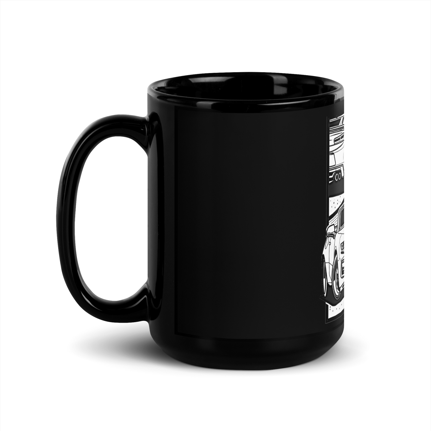 CAMARO SS COMIC STYLE BLACK GLOSSY MUG