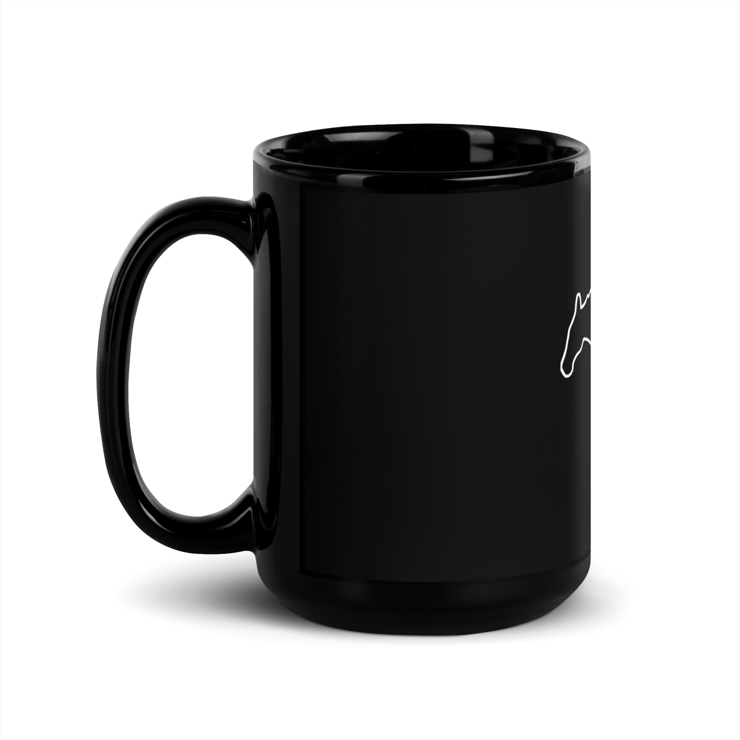 MUSTANG LOGO BLACK GLOSSY MUG