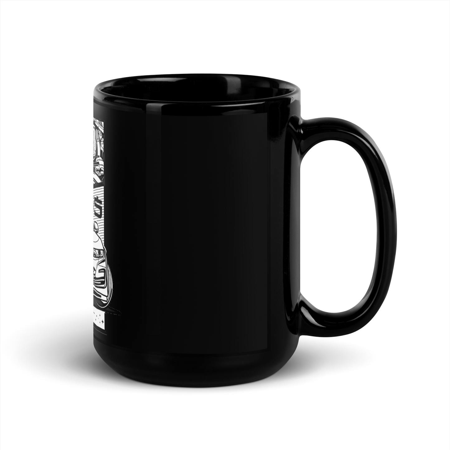 CAMARO SS COMIC STYLE BLACK GLOSSY MUG