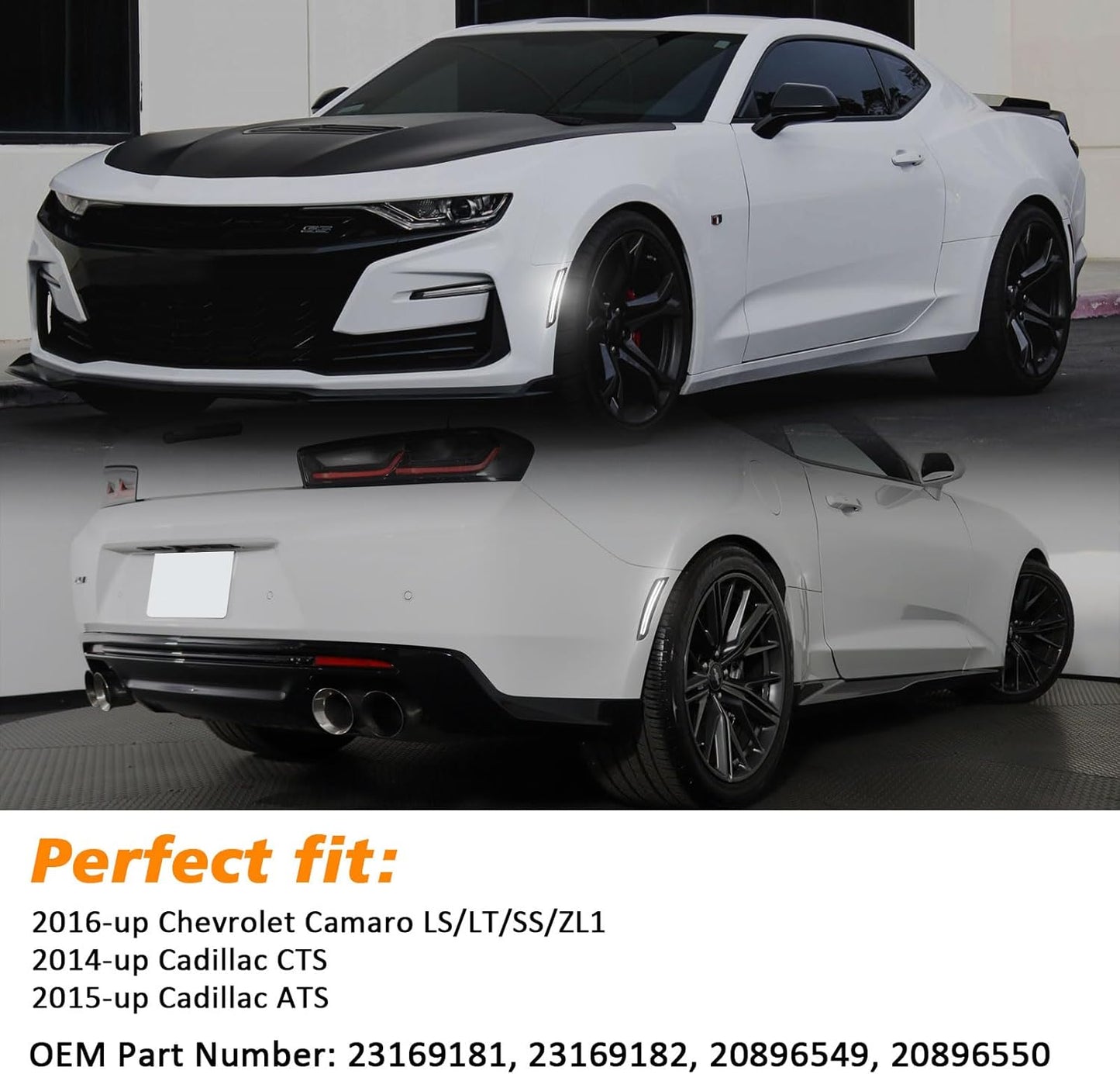2016 - 2024 CAMARO SMOKED SIDE MARKERS | MULTIPLE COLOR OPTIONS