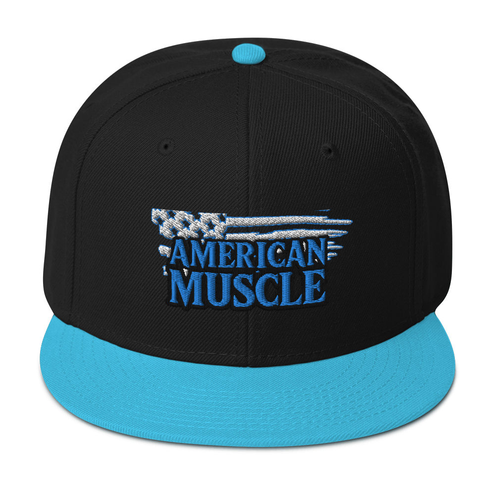 OUTLINED AMERICAN MUSCLE SNAPBACK HAT