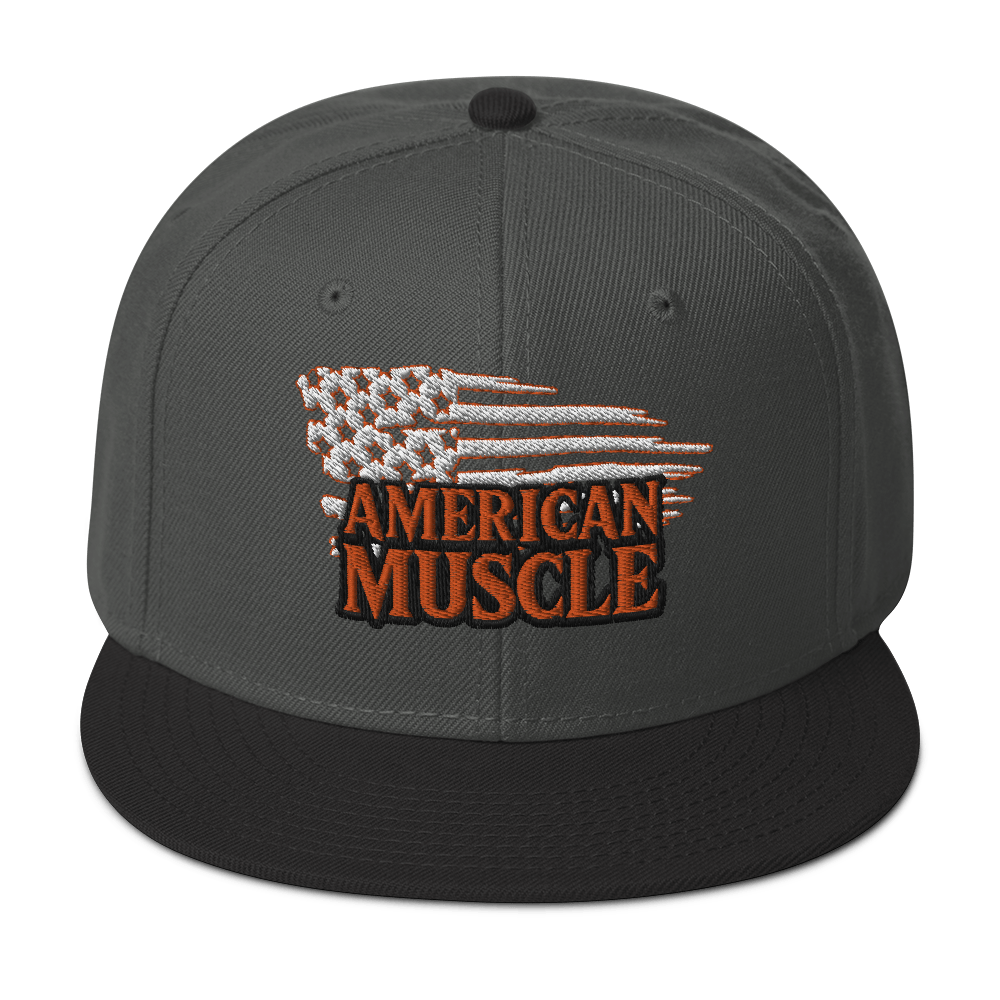 OUTLINED AMERICAN MUSCLE SNAPBACK HAT