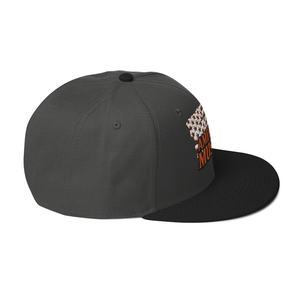 OUTLINED AMERICAN MUSCLE SNAPBACK HAT