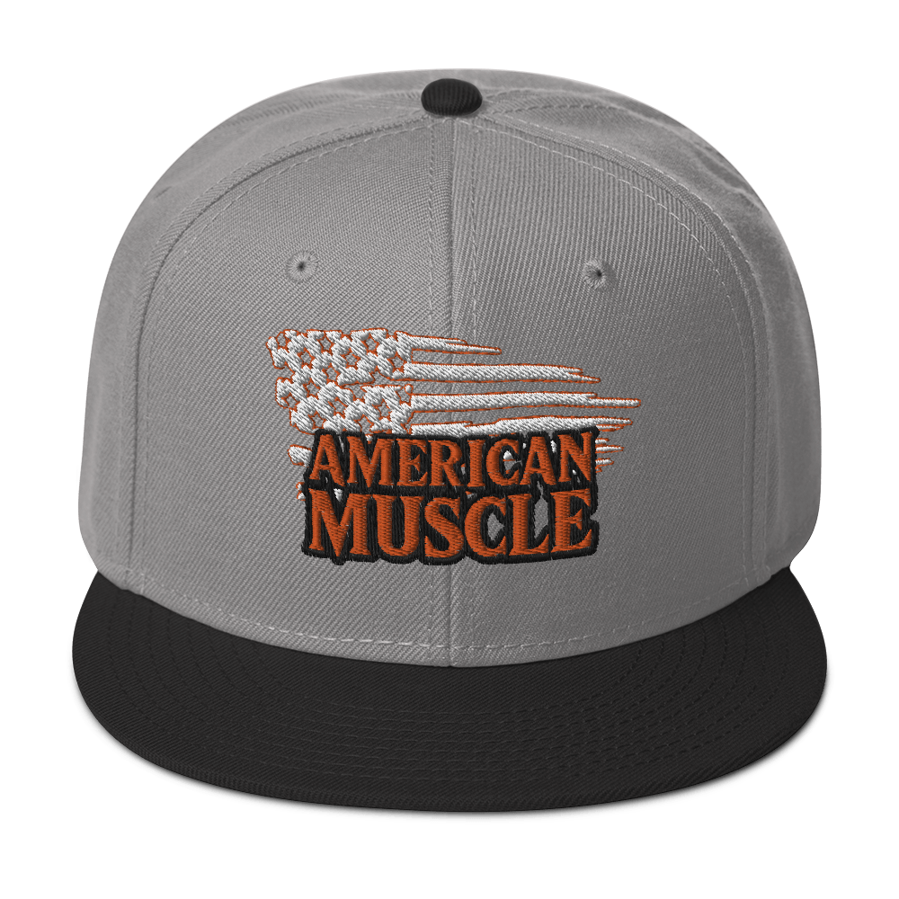 OUTLINED AMERICAN MUSCLE SNAPBACK HAT