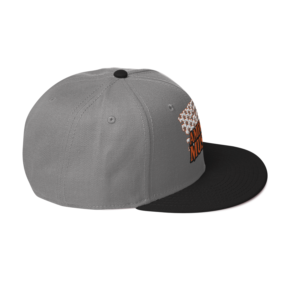 OUTLINED AMERICAN MUSCLE SNAPBACK HAT