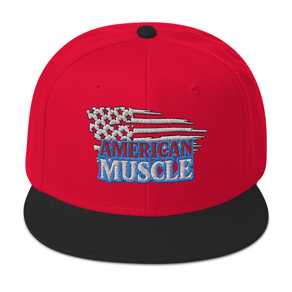 OUTLINED AMERICAN MUSCLE SNAPBACK HAT