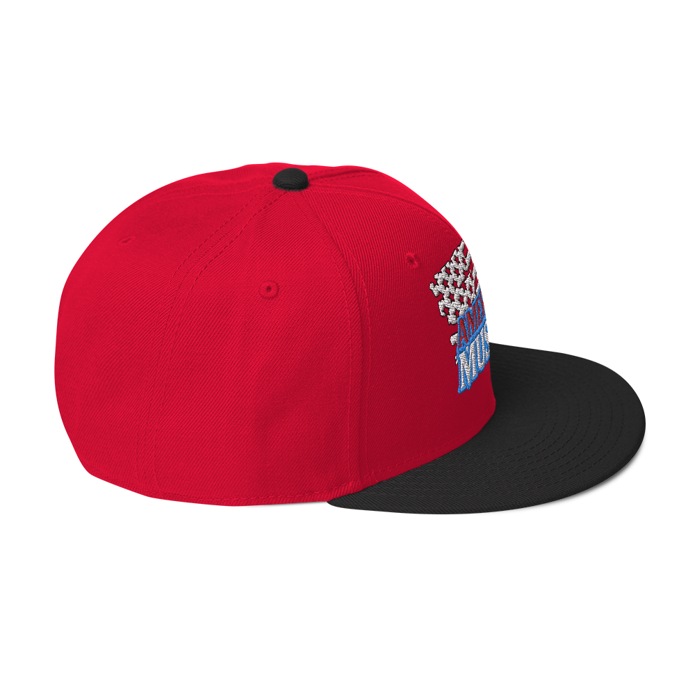 OUTLINED AMERICAN MUSCLE SNAPBACK HAT