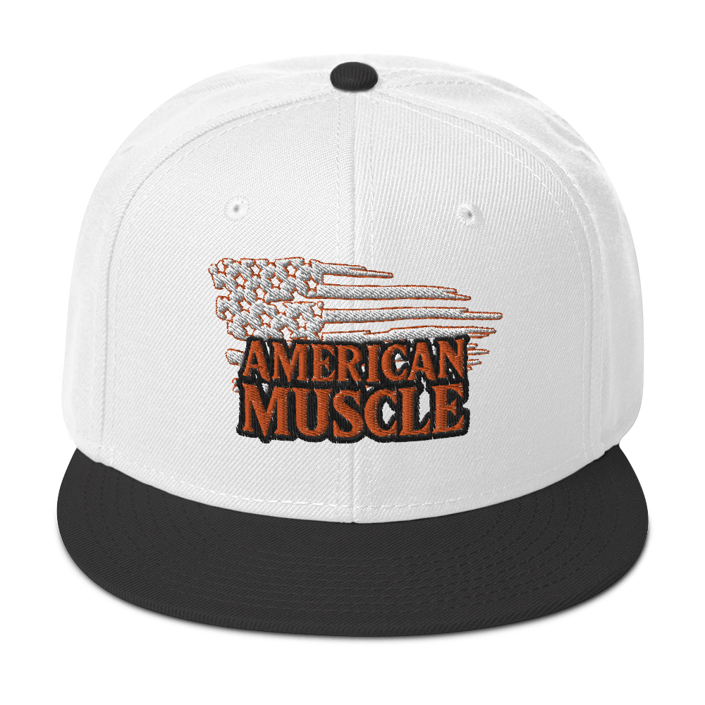 OUTLINED AMERICAN MUSCLE SNAPBACK HAT