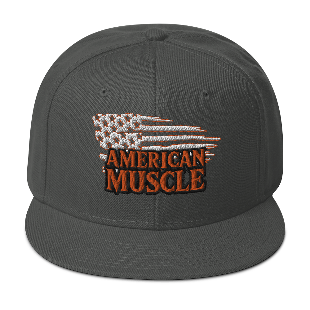 OUTLINED AMERICAN MUSCLE SNAPBACK HAT