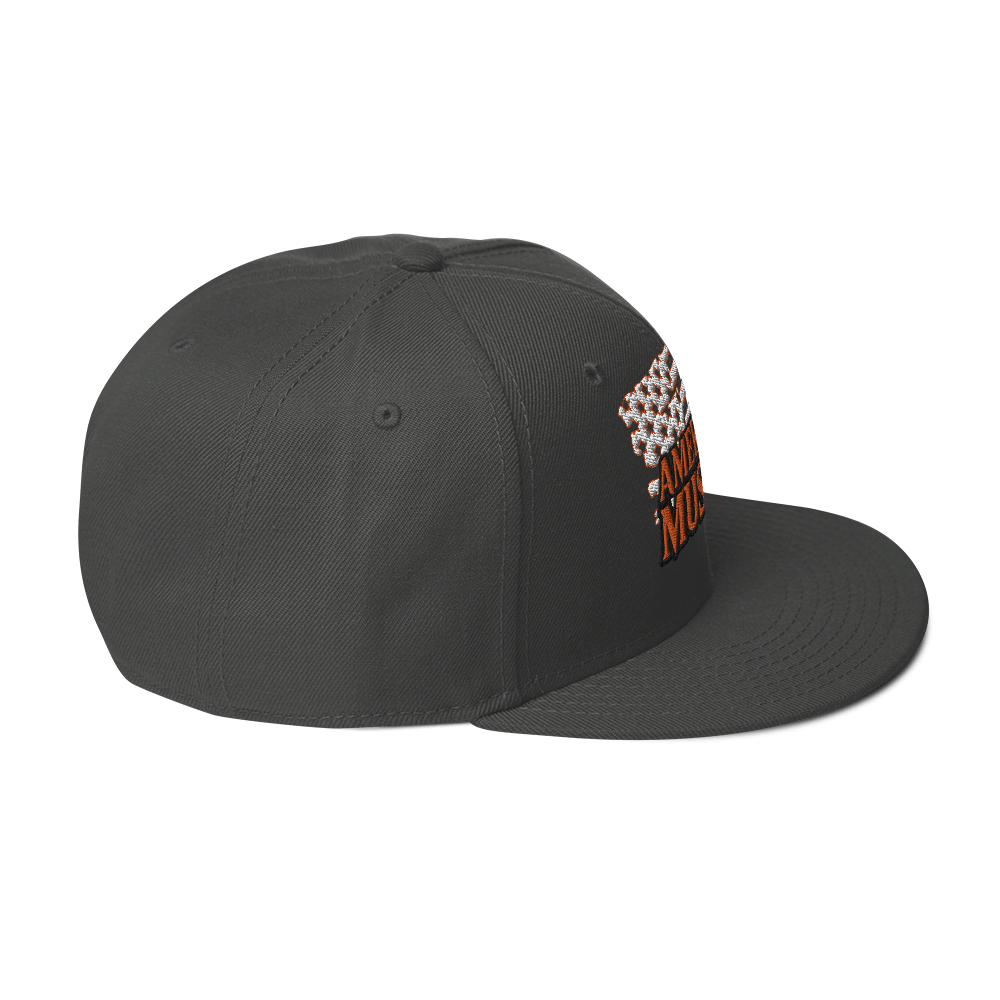 OUTLINED AMERICAN MUSCLE SNAPBACK HAT