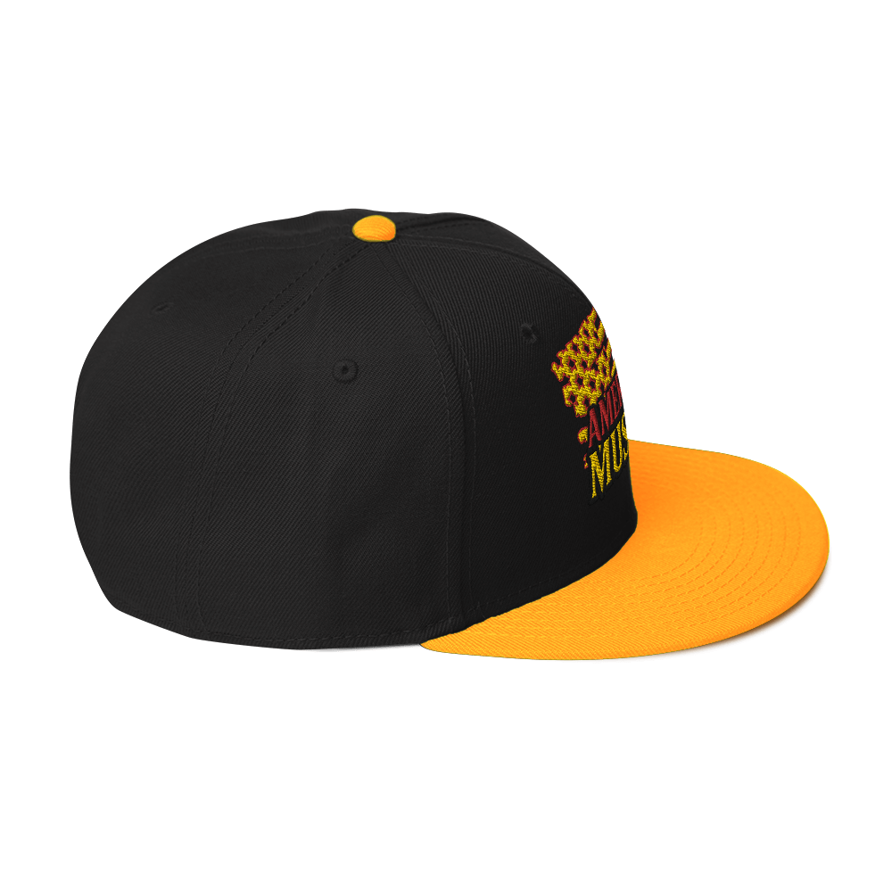 OUTLINED AMERICAN MUSCLE SNAPBACK HAT