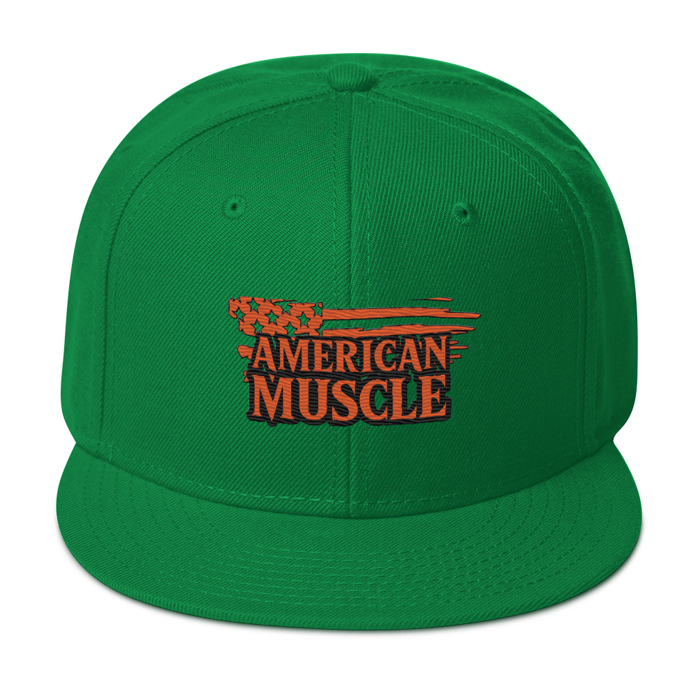 OUTLINED AMERICAN MUSCLE SNAPBACK HAT