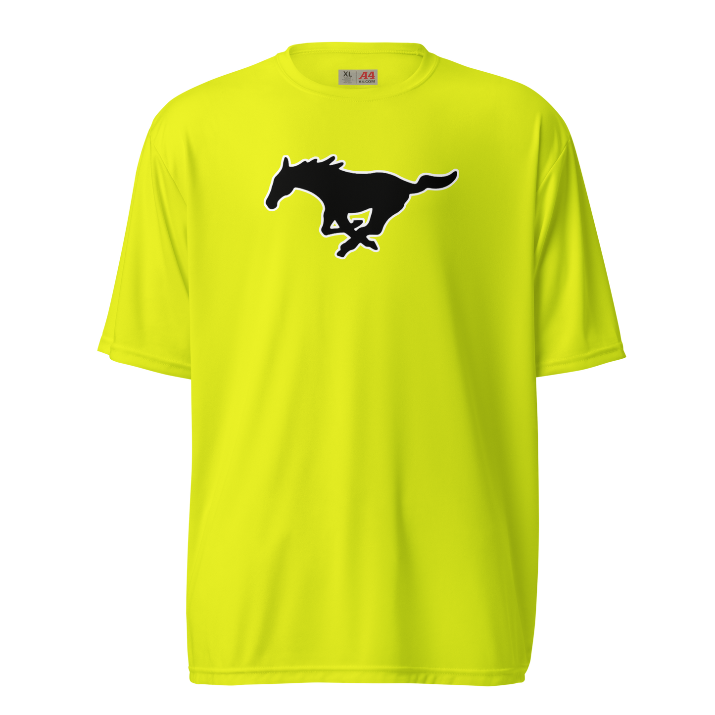 MUSTANG LOGO UNISEX PERFORMANCE CREW NECK T-SHIRT