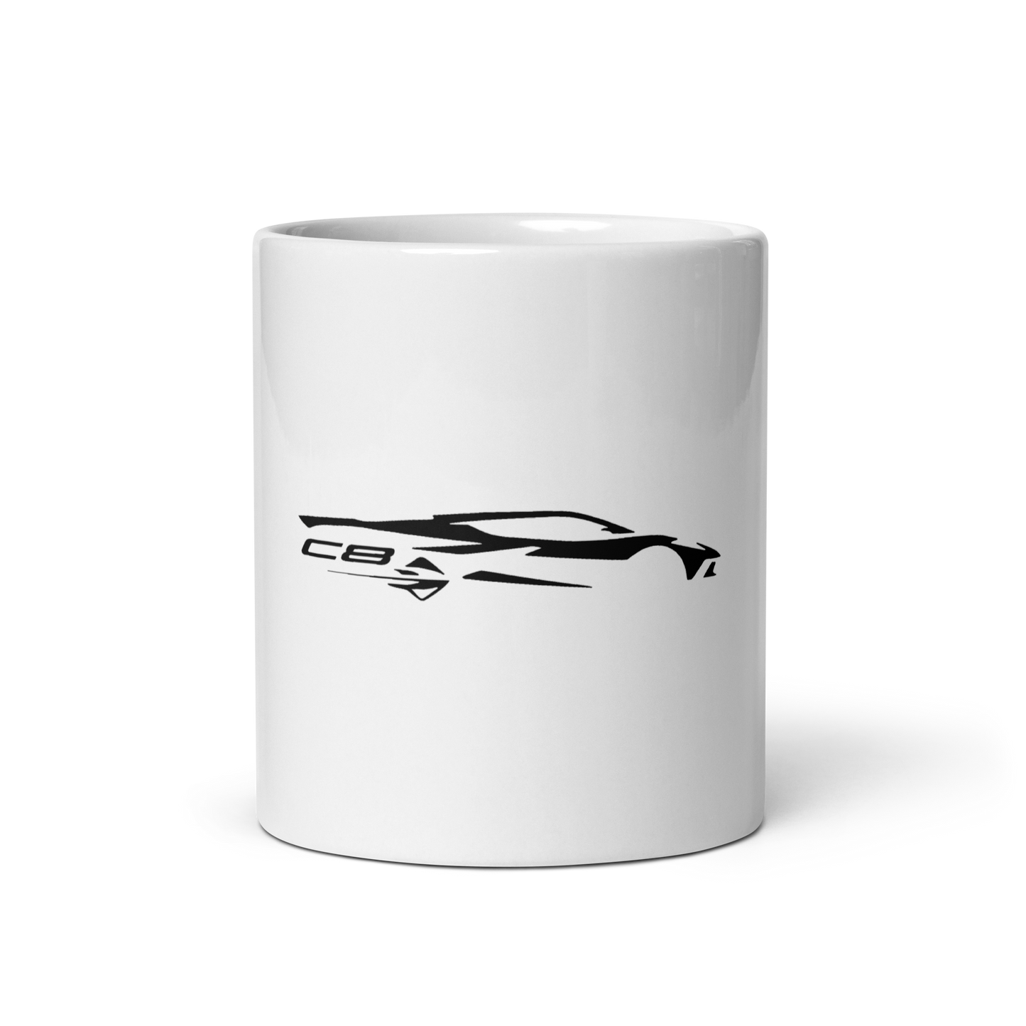 C8 STINGRAY WHITE GLOSSY MUG